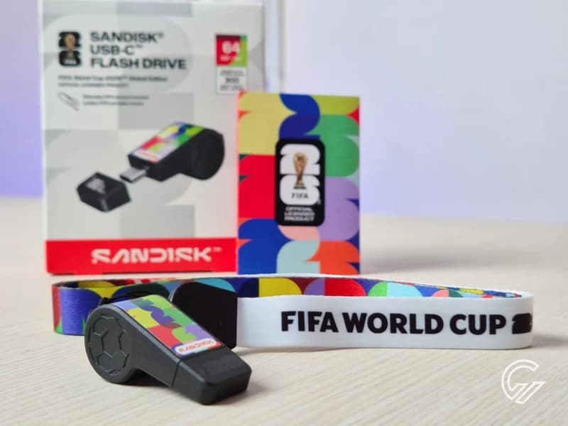Review SANDISK USB-C Flash Drive Edisi Piala Dunia 2026 64GB: Desain Unik Mirip Peluit Wasit, Bikin Gemas!